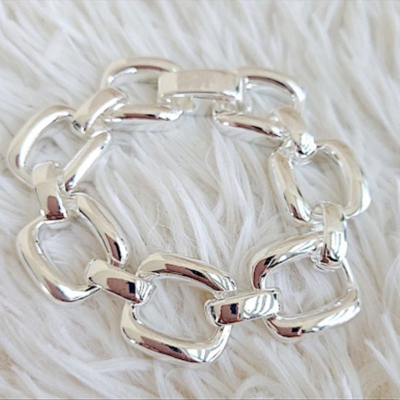 STERLING SILVER CHAIN LINK BRACELET - Picture 5 of 11
